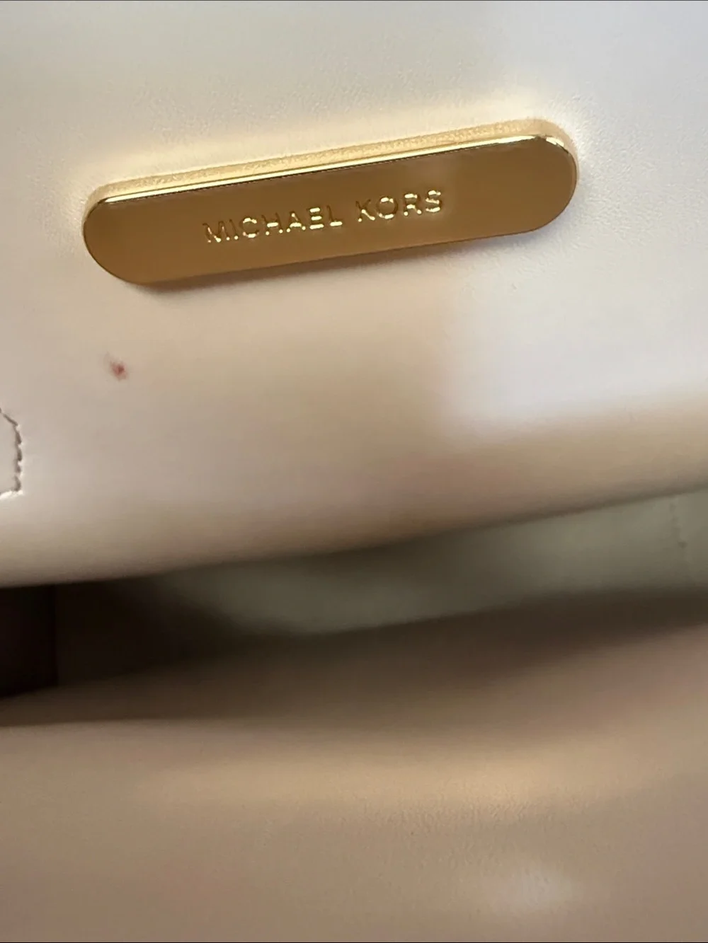 Michael Kors Light Pink Saffiano Leather Tote with Gold Hardware